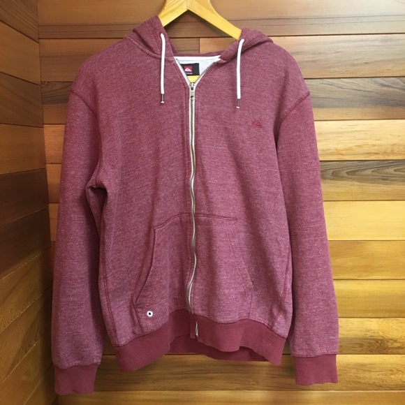 Quiksilver Other - Quiksilver Everyday Zip-up Burgundy Hoodie Jacket